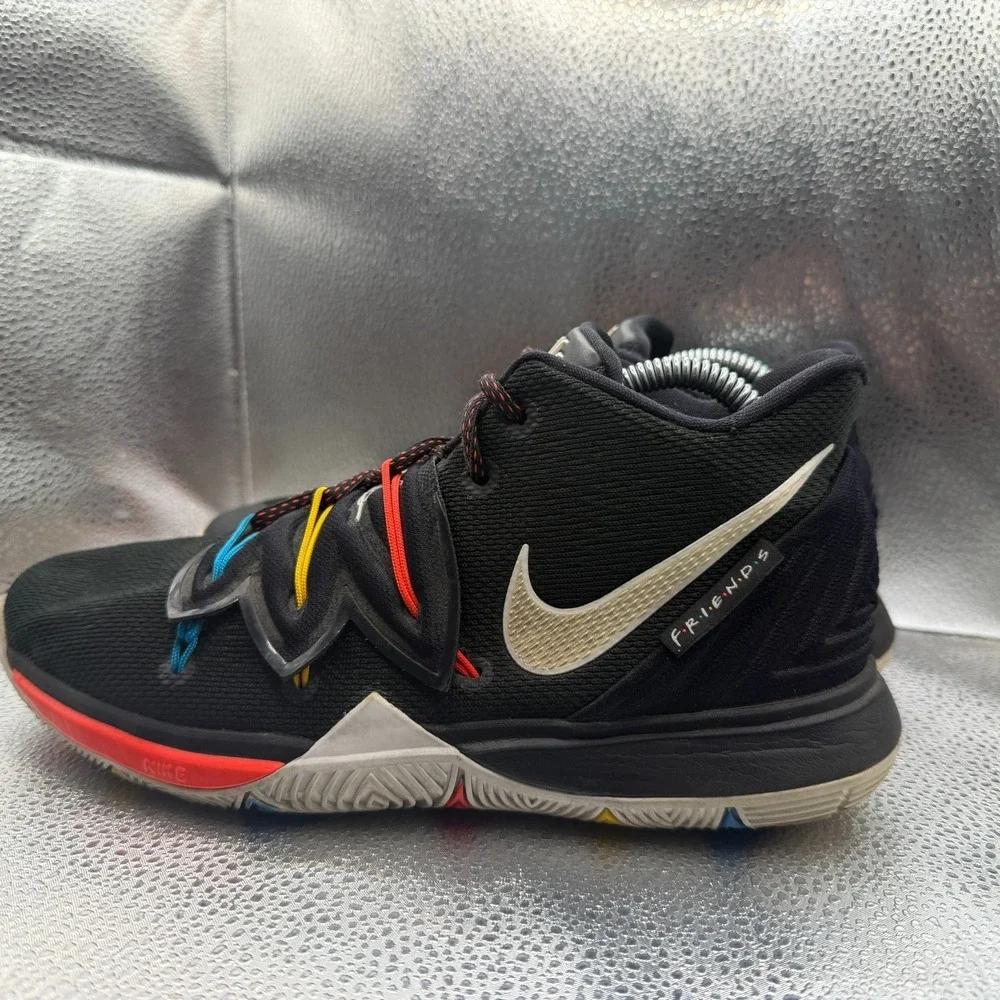 Size 7Y Nike Kyrie 5 (GS) Friends Black White Boys Basketball Sneaker AQ2456-006